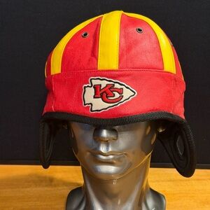 Kansas City Chiefs NFL Red Faux Leather Reebok Helmet Hat